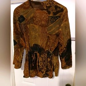 JH Collectibles -Size 8P, 💯 % Silk Shell Blouse With Adjustable Waist.👡🛍🎁New